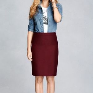 J Crew Pencil Skirt | Burgundy